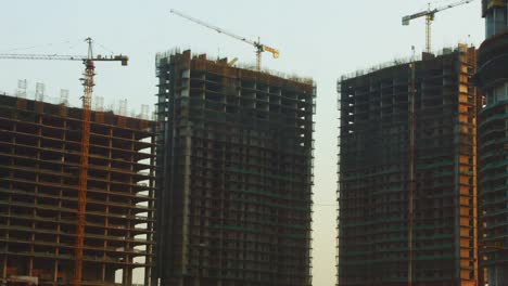 Tilt-Up-shot-of-a-buildings-under-construction