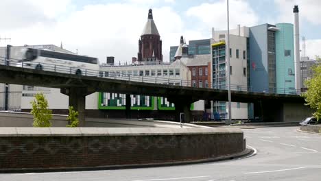 Der-interchange-in-einem-englischen-Stadt.