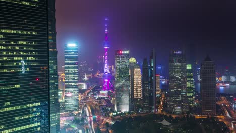 china-night-shanghai-cityscape-downtown-roof-top-traffic-streets-panorama-4k-time-lapse