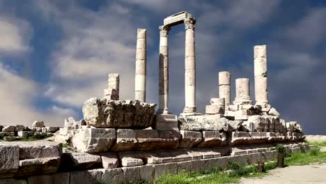 Monumentos-de-la-ciudad-de-Amman--vieja-colina-de-la-ciudadela-romana,-Jordania