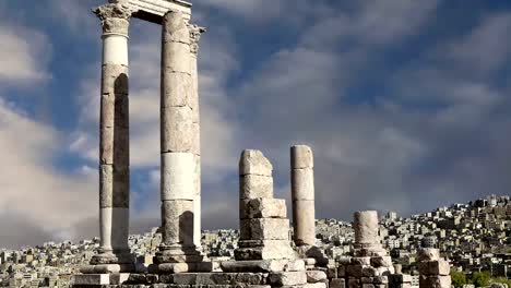 Monumentos-de-la-ciudad-de-Amman--vieja-colina-de-la-ciudadela-romana,-Jordania