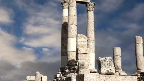 Amman-city-landmarks---old-roman-Citadel-Hill,-Jordan