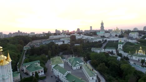 Aerial-view-of-Kiev-Pechersk-Lavra-monastery,-Ukraine.-Video-4k