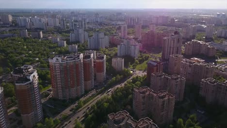 russia-moscow-cityscape-ramenki-district-sun-light-day-time-aerial-panorama-4k