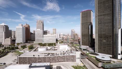 Aerial-view-of-Detroit-skyline