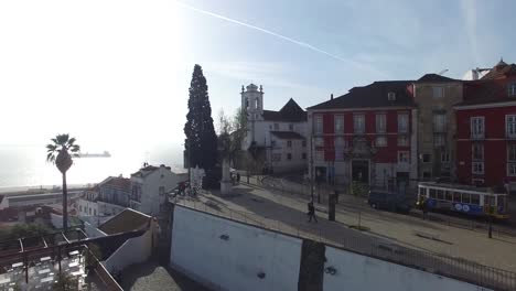 Luftaufnahme-von-Alfama,-Lissabon,-Portugal