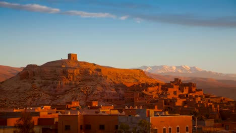 Old-castle-Kasbah-Ait-Ben-Haddou-sunrise-timelapse