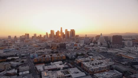 Great-Aerial-shot-of-Los-Angeles-during-sunset