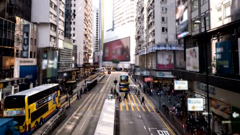 Zeitraffer-der-Stadt-Hongkong,-4-k-Auflösung.