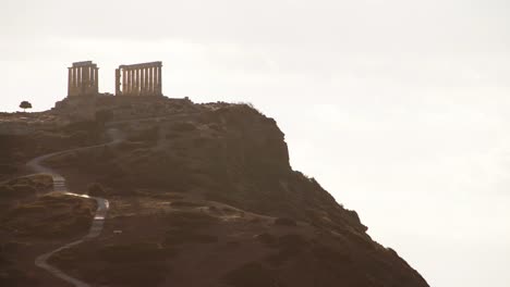 Griechische-Tempel-des-Poseidon,-Kap-Sounion