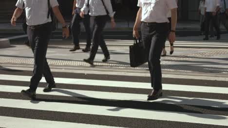 Slowmotion---Commuters-People-Crosswalks-Summer-Tokyo