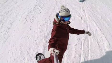 Snowboard-Selfie