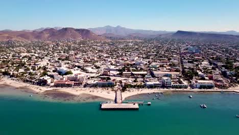La-Paz-Mexico-Drohne-Antenne-4K-hoch-und-weit-über-Pier-auf-El-Malecon