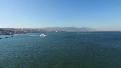 ferry-services-in-izmir,-sea-views