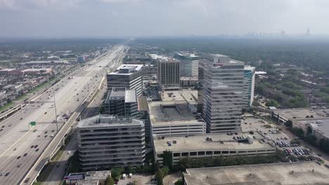 Aerial-of-Downtown-Houston,-Texas