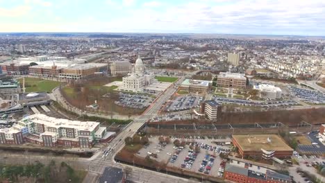 Providence-Rhodes-Island-State-Capitol-Gebäude-Antenne