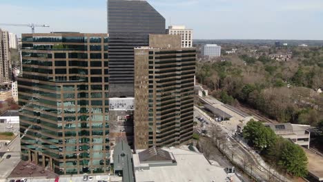 Aerial-of-Buckhead,-Atlanta,-Georgia