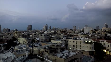 Tel-Aviv,-die-Stadt,-Panorama-Zeitraffer