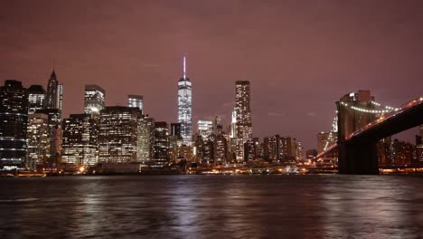 new-york-citydowntown-Nacht-light-4-k-Zeitraffer-von-usa