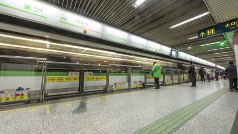 Shanghai-U-Bahn,-4-k-Zeitraffer