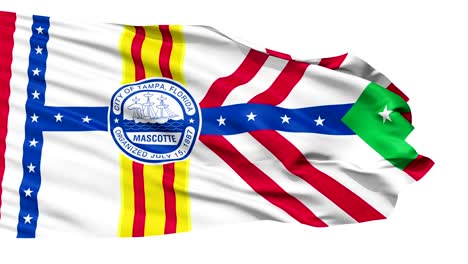 Aislado-Bandera-nacional-ondeante-de-la-ciudad-de-Tampa