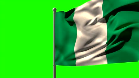 Nigeria-bandera-nacional-Saludar-con-la-mano-en-la-esfera