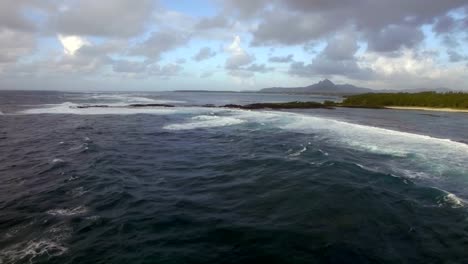 Aerial-view-of-coast-line-of-Mauritius-Island