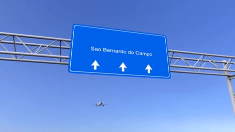 Commercial-airplane-arriving-to-Sao-Bernardo-do-Campo-airport-travelling-to-Brazil