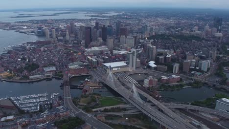 Vista-aérea-de-Boston,-Massachusetts