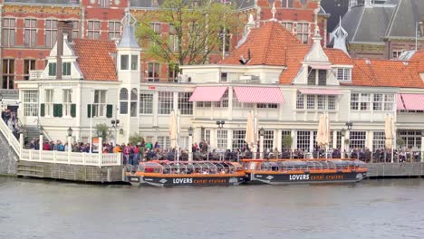 Landscape-view-of-the-harbor-in-the-city-of-Amsterdam