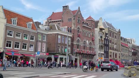 Cityscape-view-of-Amsterdam-taken-on-a-morning