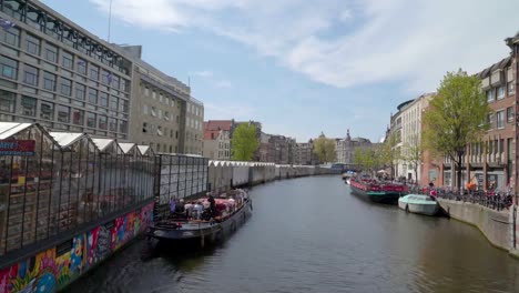 The-view-of-the-big-canal-with-a-boat-cruising