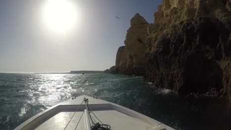 Boat-Travel-in-Algarve,-Portugal