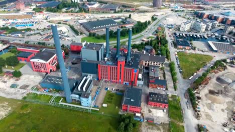 City-aerial-view-over-Copenhagen-HC-Oersted-Power-Station