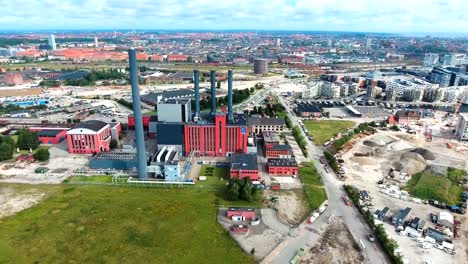 City-aerial-view-over-Copenhagen-HC-Oersted-Power-Station