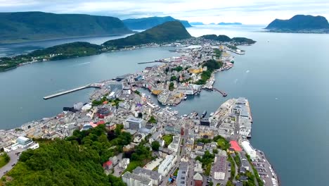 City-of-Alesund-Norway-Aerial-footage