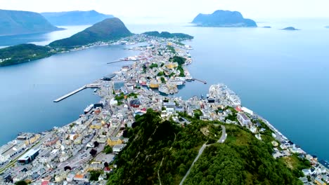 City-of-Alesund-Norway-Aerial-footage