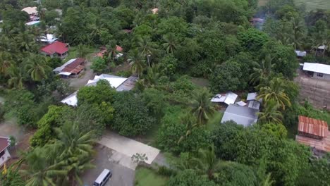 View-of-small-farming-community-village-roof-houses.-drone-aerial-shot