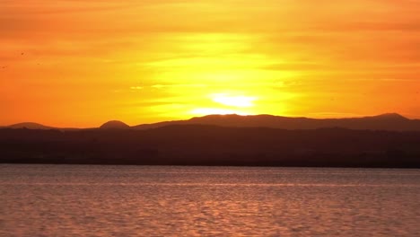 Timelapse-del-atardecer-en-la-Albufera,-Valencia