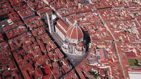 Aerial-drone-footage-video---panoramic-view-of-Florence