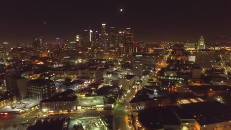 Great-Aerial-shot-of-Los-Angeles-at-nighttime
