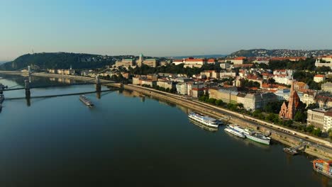 Budapest-Hungary-Buda-bank-Danube-aerial