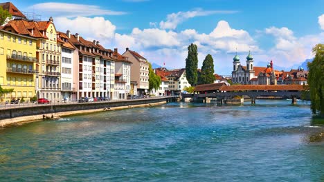 Architektur-der-Altstadt-von-Luzern,-Schweiz