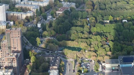 aerial-view-of-street-in-Presnya-district-in-Moscow-city-in-autumn