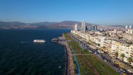 ferry-services-in-izmir,-sea-views