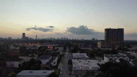 Aerial-of-Downtown-Houston,-Texas