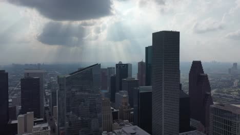 Aerial-of-Downtown-Houston,-Texas