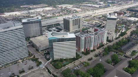 Aerial-of-Downtown-Houston,-Texas