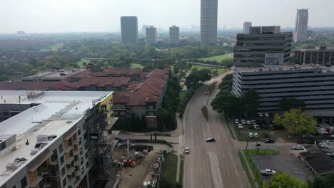 Aerial-of-Downtown-Houston,-Texas