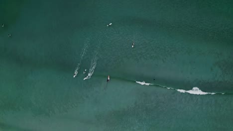 Aerial-View-of-Surfers-Riding-the-Waves